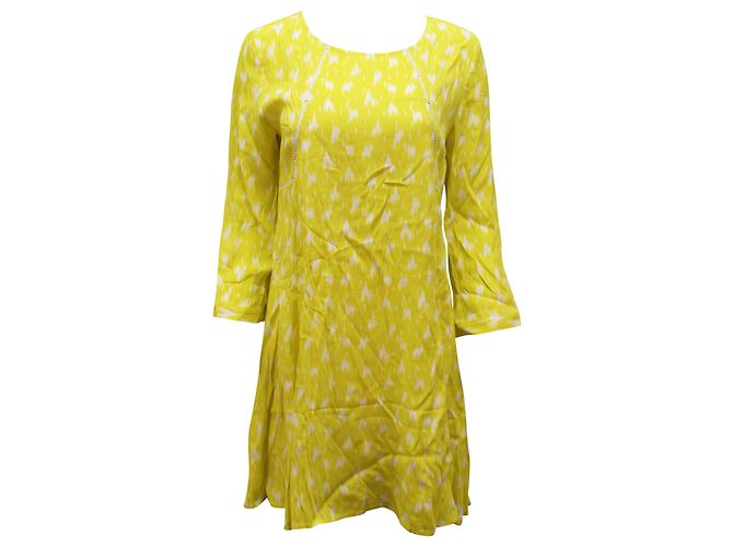 Minivestido evasé Stacy de Ba&sh en viscosa amarilla Amarillo