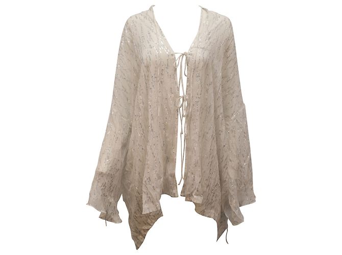 Top Iro Fucsia Maisie de Seda Blanca Blanco