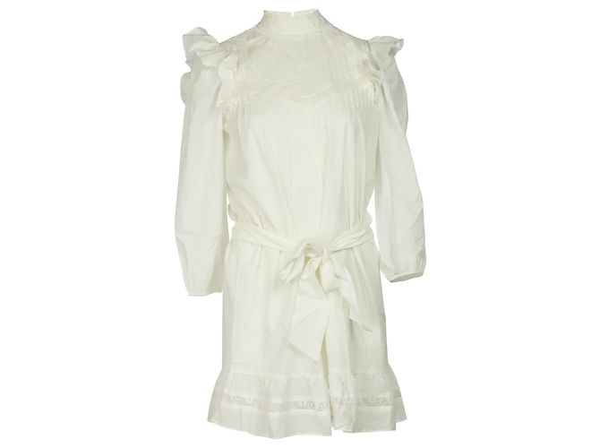 Vestido Dinah Reformation em Algodão Branco Cru