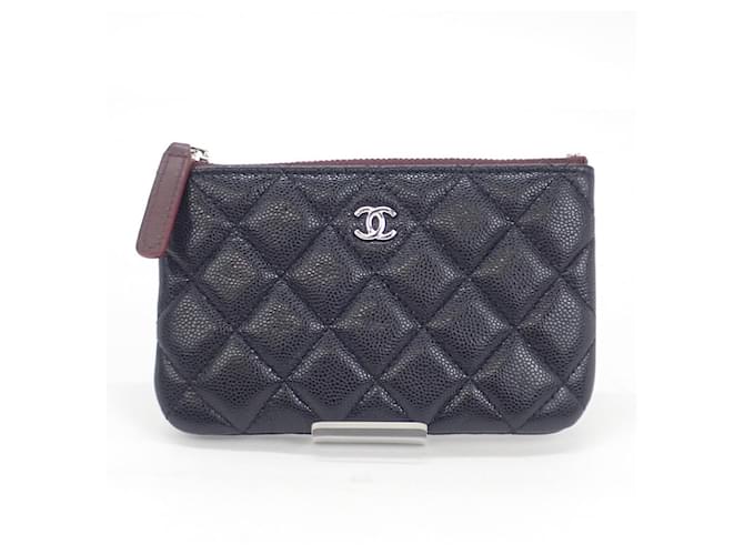 Used CHANEL Classic Mini Pouch Caviar Skin Black