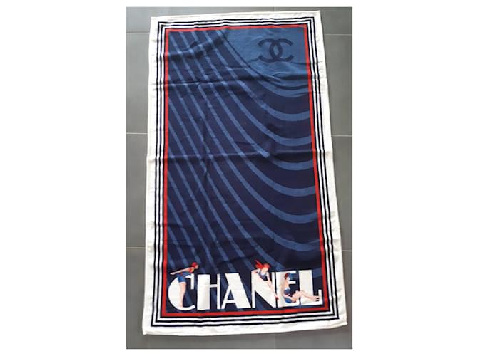 Chanel Trajes de baño Azul marino Algodón  ref.491083