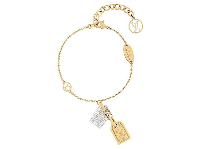 Louis Vuitton LV Bracelet with tags Golden Metal  ref.491141