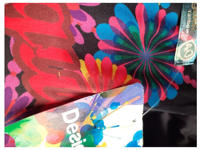 Giacca Desigual Multimateriale Cotone Lana Multicolore