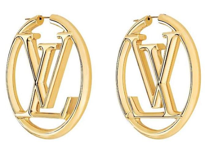 Louis Vuitton Boucles d'oreilles LV Métal Doré  ref.491337