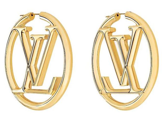 Louis Vuitton Cerchio per orecchini LV D'oro Metallo