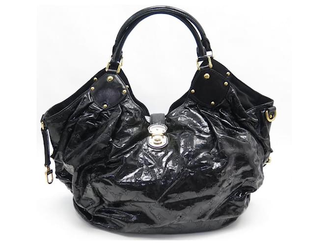 Louis Vuitton Black Monogram Mahina Leather Surya XL Bag Louis