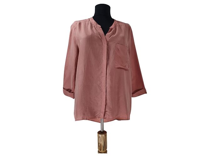 Hugo Boss Boss Orange Top de seda rosa