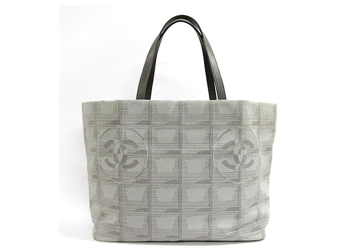 [Used] CHANEL Chanel New Travel Line Tote Bag Gray Shoulder Bag Jaguar Bag Ladies Grey  ref.491599