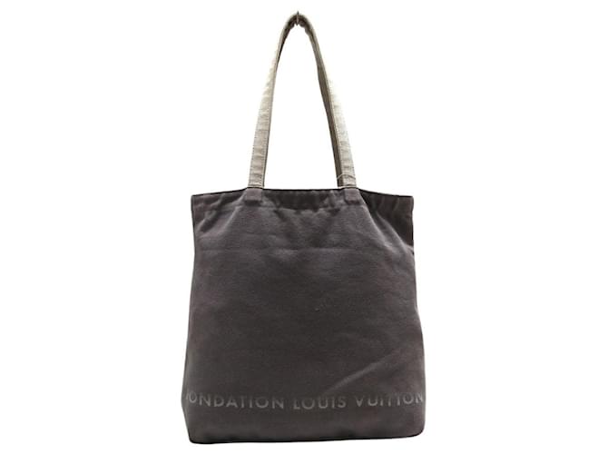 Louis Vuitton Einkaufstasche Grau Leinwand  ref.491791