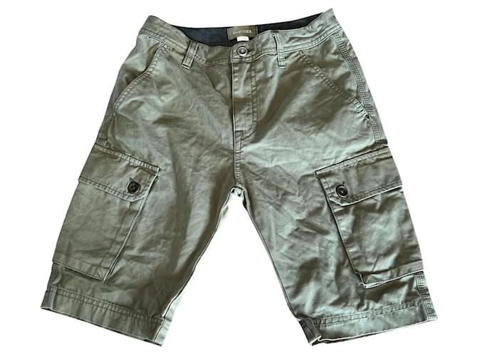 Diesel Boy Shorts Khaki Cotton  ref.491880