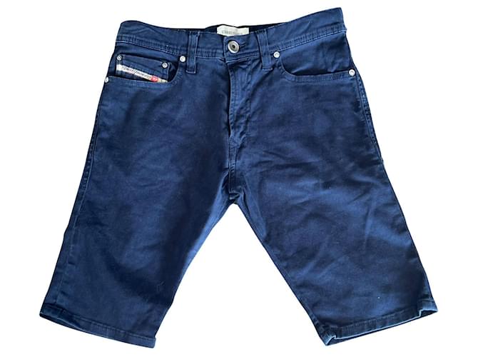 Diesel Pantalones cortos de chico Azul marino Algodón  ref.491914