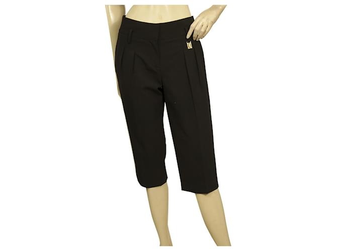 Michael Kors Black Woolen Bermuda Shorts Cropped Trousers Pants size US 4  ref.491946