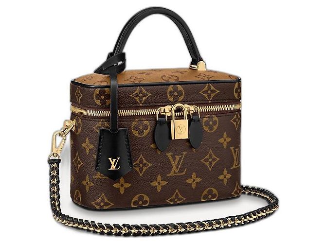 Borsa Louis Vuitton Vanity PM Monogram Reverse Marrone 
