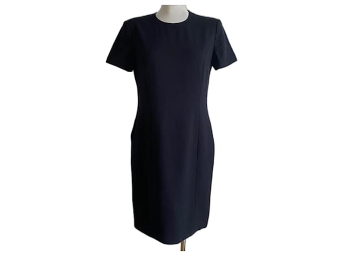 Chanel Mini dress Navy blue Wool  ref.492094
