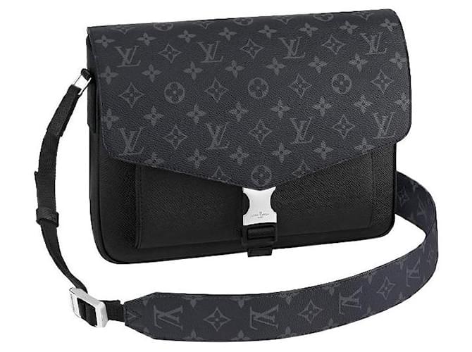 GENERICO Bolso LV Eco Cuero Cuadros Negro