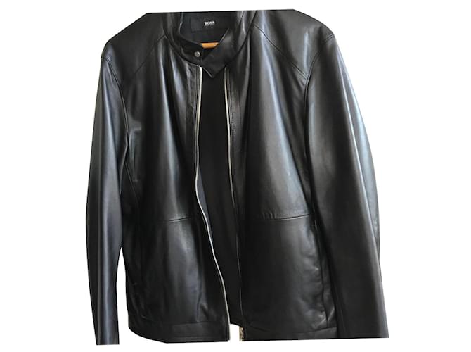 Autre Marque Cropped Light Jacket Black Leather  ref.492167