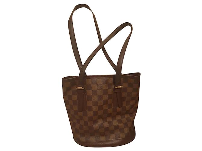 Bucket Louis Vuitton Handbags Brown  ref.492201