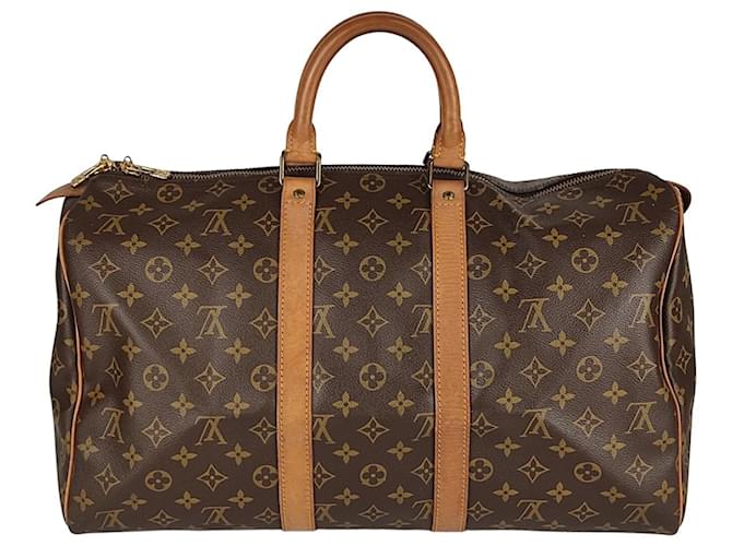 Louis Vuitton Keepall 45 Brown Cloth  ref.492209