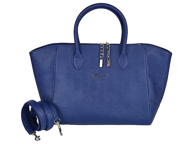 Bolsa shopper modelo Chopard Napoli Azul Azul claro Couro ref