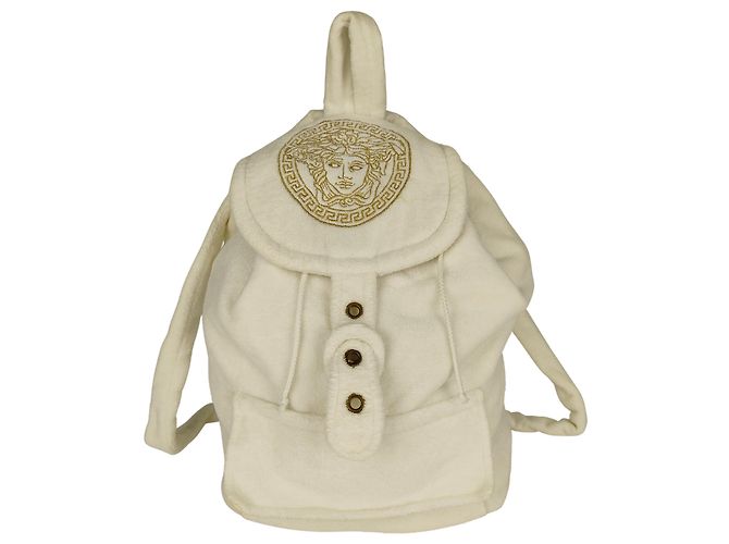 Gianni Versace Medusa terry cloth backpack