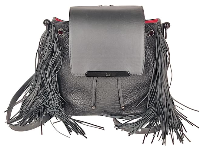 Christian Louboutin leather backpack with shoulder strap Black  ref.492444
