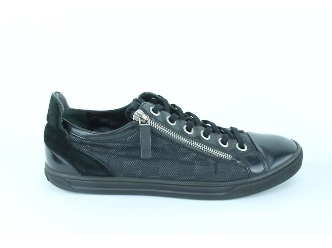 Louis Vuitton Herren 7 US Damier Graphite Nylon Punchy Low-Top-Sneaker