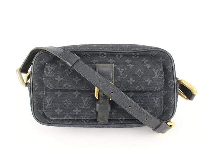 Louis Vuitton Juliette MM Crossbody Bag Monogram Mini Lin Navy Blue