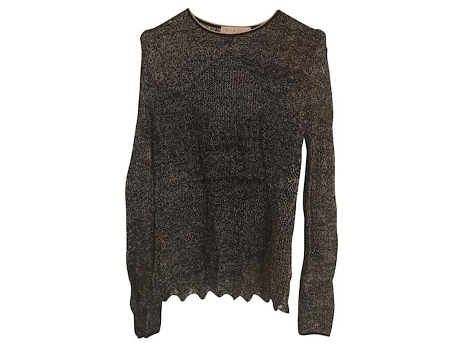 Emilio Pucci sweater Black Golden Silk Wool  ref.493009