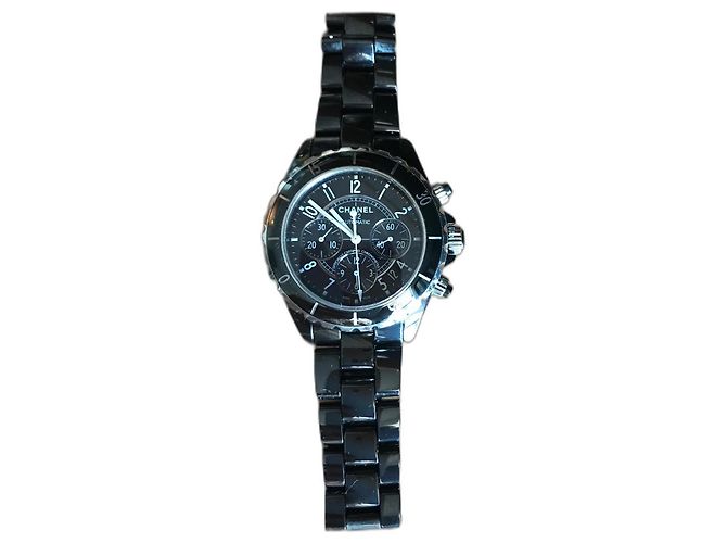 Chanel J12 Automatik-Chronographenuhr Keramik Schwarz
