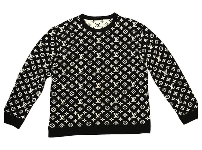 Louis Vuitton Sweaters Black Cotton Polyamide  ref.493192