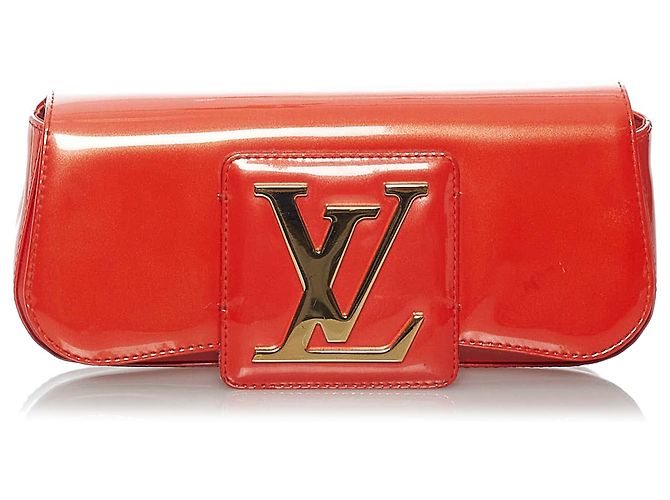 Louis Vuitton Red Sobe Lackleder-Clutch-Tasche Rot