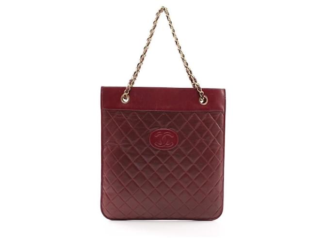 Used Red Chanel 2022 Classic Vanity Crossbody Bag Red Caviar
