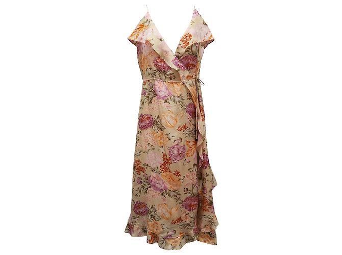 VESTIDO ENVOLVENTE ZIMMERMANN Impresión de pitón