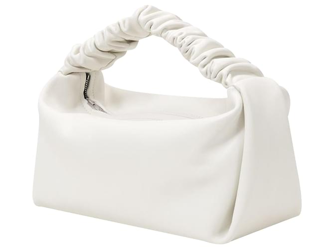 Alexander Wang Scrunchie Small Bag in White Leather  ref.493741