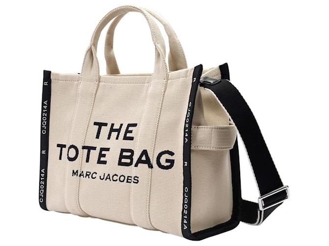 The Small Tote Bag Jacquard - Marc Jacobs - Areia Quente - Algodão Bege  ref.493765
