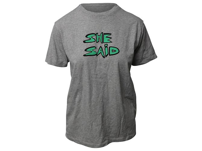 Camiseta Bella Freud She Said de algodón Gris