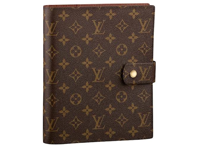 Louis Vuitton LV capa da agenda grande Bronze Couro  ref.494268