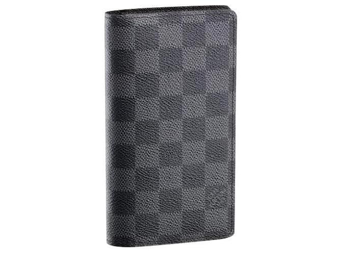 Louis Vuitton LV pocket Agenda cover Grey Leather  ref.494275
