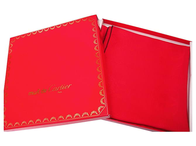 Cartier Scarves Red Silk  ref.494337
