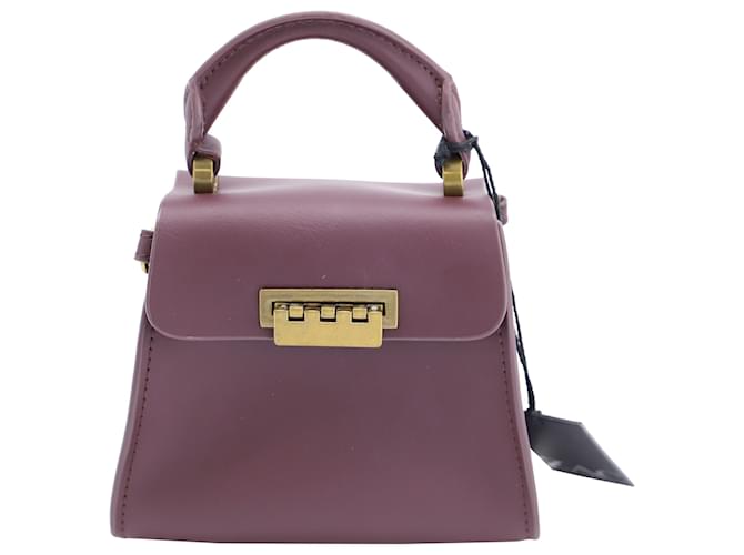 Zac Posen Eartha Iconic Mini Top Handle Bag in Violet Leather