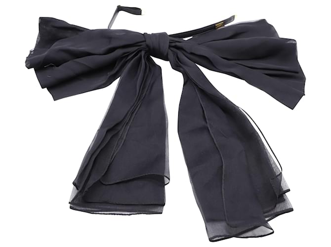 Saint Laurent Bow Tie in Black Silk ref.494427 - Joli Closet