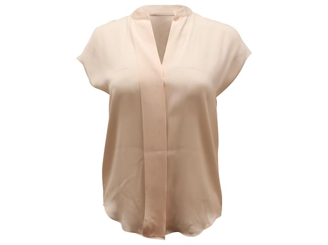 Vince Dolman Sleeve Top in Pastel Pink Stretch Silk  ref.494435