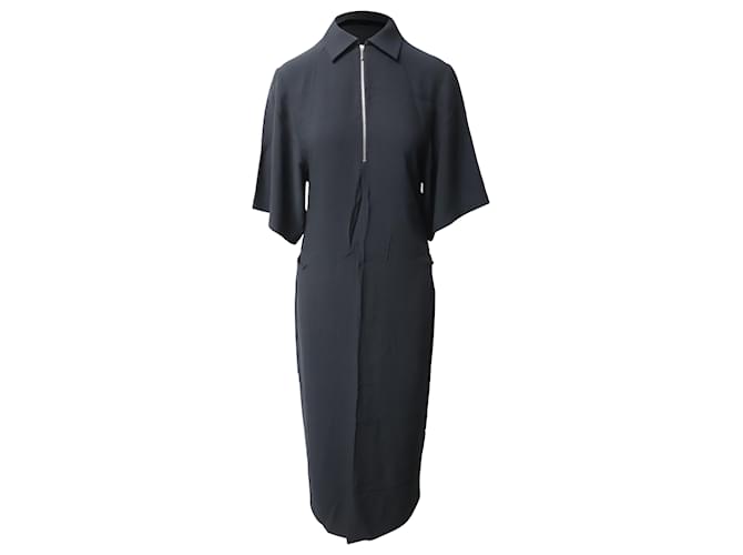 Joseph Fletcher Midi Crepe Dress in Black Viscose Cellulose fibre  ref.494452