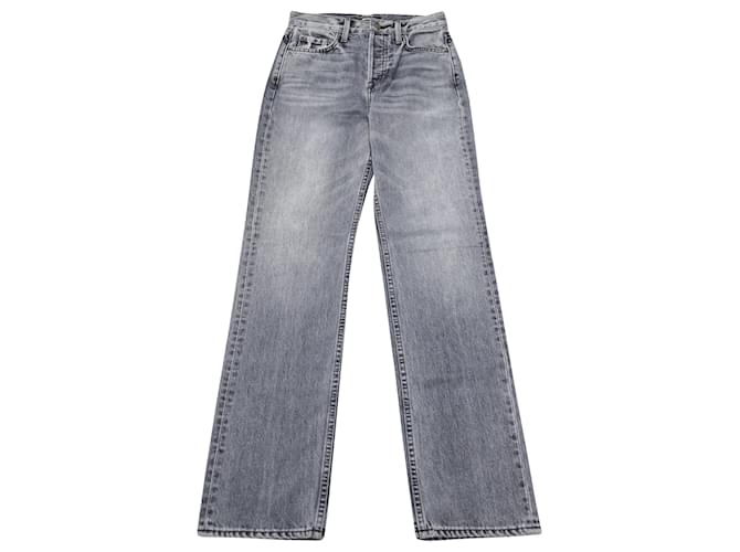 Autre Marque Grlfrnd Mica Straight Leg Jeans in Grey Denim  ref.494480
