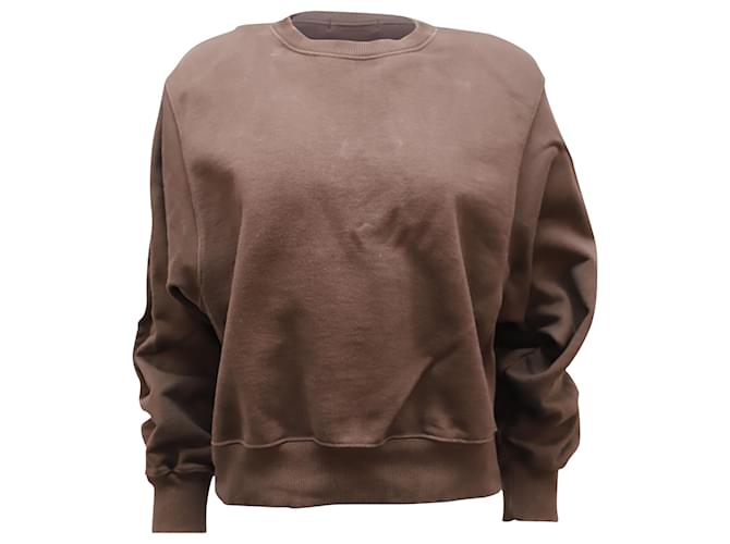 Autre Marque Frankie Shop Vanessa Sweatshirt em jersey de algodão castanho Marrom  ref.494527