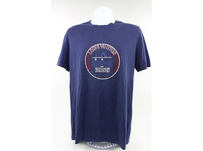 Louis Vuitton Camiseta Masculina XL Urso Azul Marinho LV  ref.494551