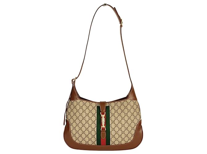 Gucci Jackie bag 1961 misura media Beige Cloth ref.494552 - Joli