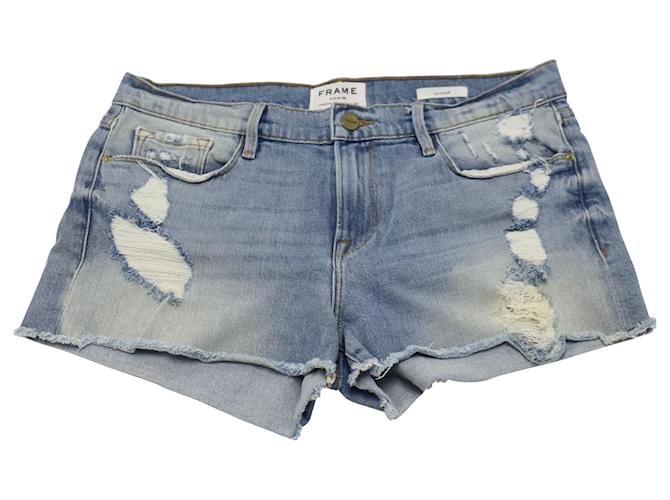 Frame Denim Short jeans Frame Le Cutoff em algodão azul claro  ref.494807