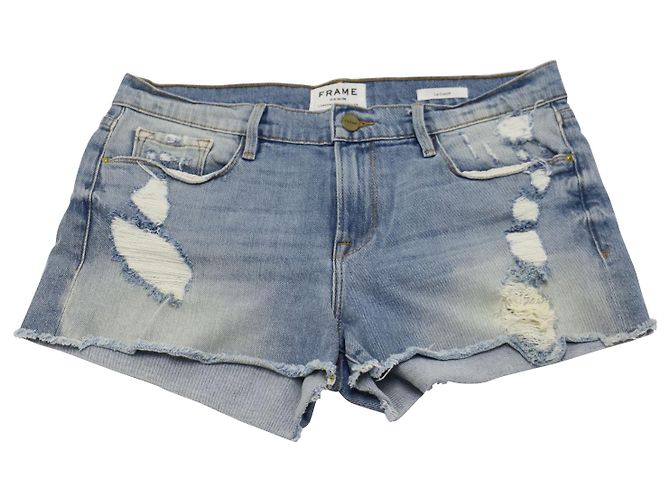 Frame Denim Short jeans Frame Le Cutoff em algodão azul claro