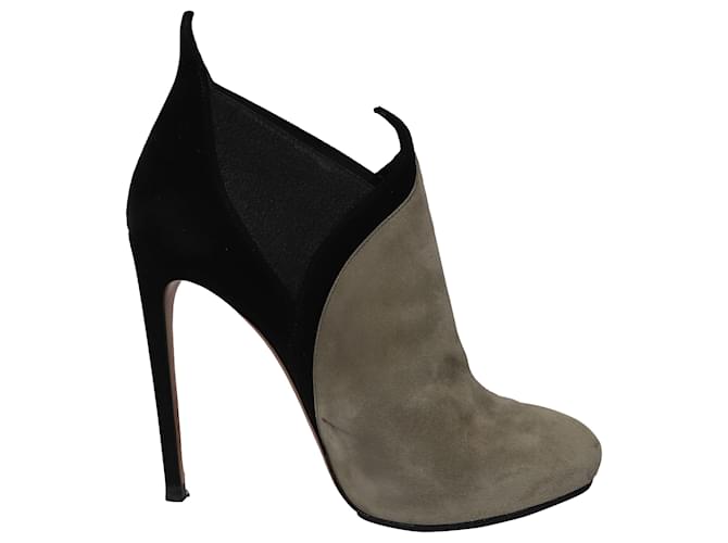 Alaïa Alaia 127mm Ankle Boots in Grey Suede  ref.494823
